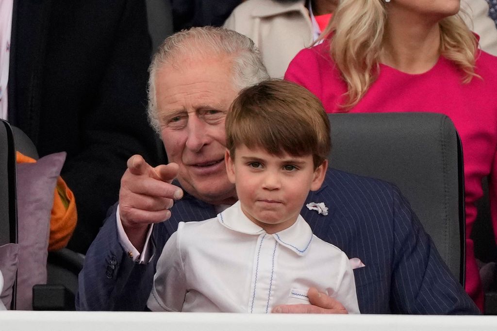 King Charles and Prince Louis at the Platinum Jubilee concert in 2022