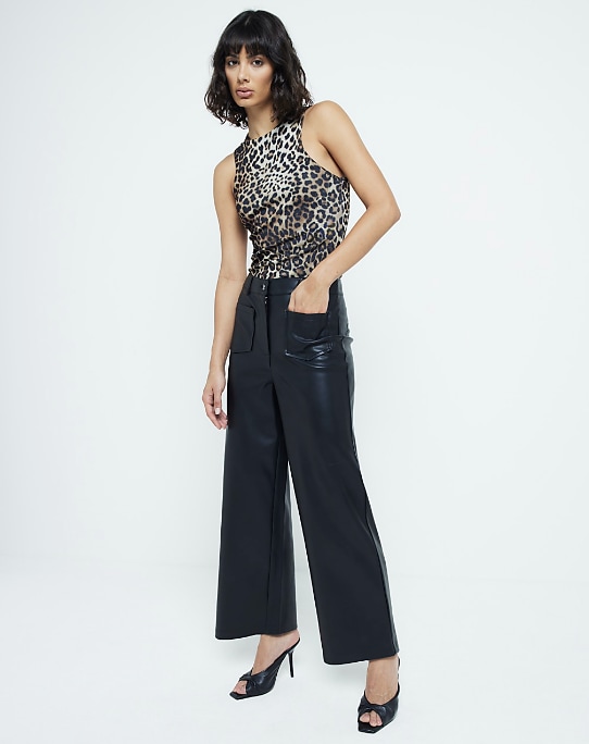 River Island leather trousers