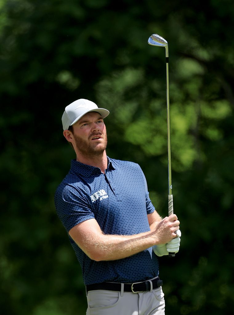 Grayson Murray of The United States plays his tee shot on the 11th hole during the third round of the 2024 PGA Championship at Valhalla Golf Club on May 18, 2024 in Louisville, Kentucky. (Photo by David Cannon/Getty Images)
