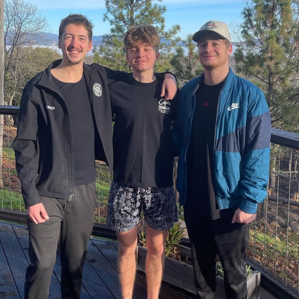 Guy Fieri's sons Ryder and Hunter with his nephew Jules in a photo shared on Instagram