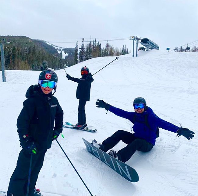 elton john family skiing