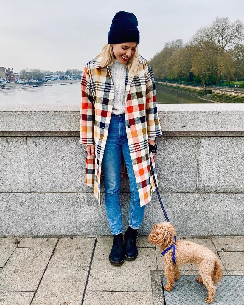 Mollie king on bridge with dog