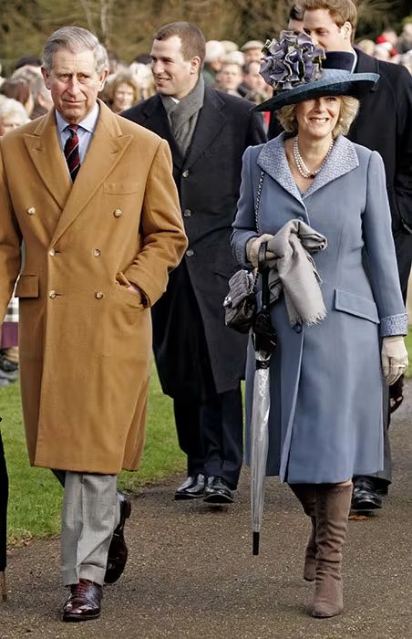 The Duchess of Cornwalls first Christmas at Sandringham in 2005