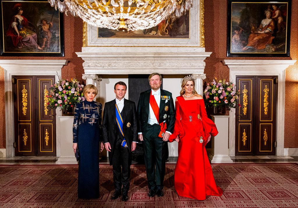 King Willem-Alexander and Queen Maxima hosted a state banquet in honour of French President Emmanuel Macron and his wife Brigitte Macron 