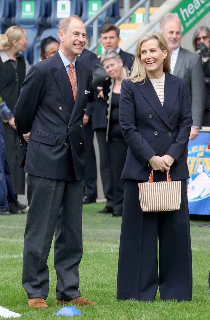 Sophie and Edward in almost identical navy blazers