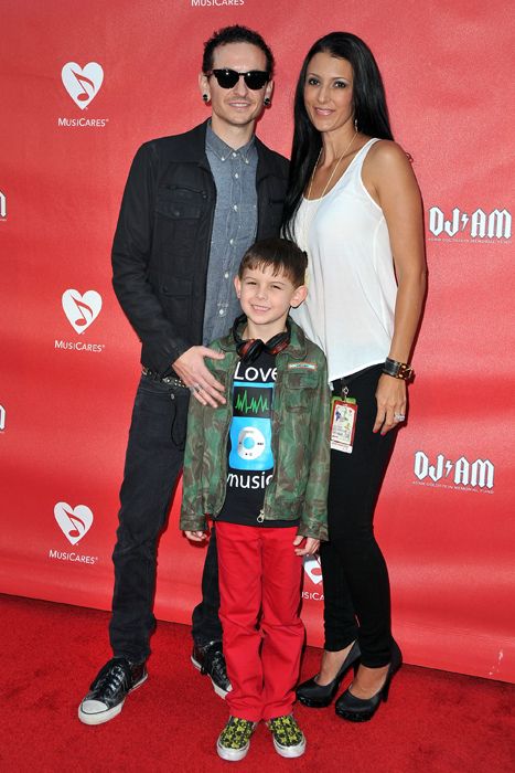 chester bennington and wife talinda with son tyler