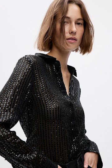 Sequin Perfect Shirt - GAP