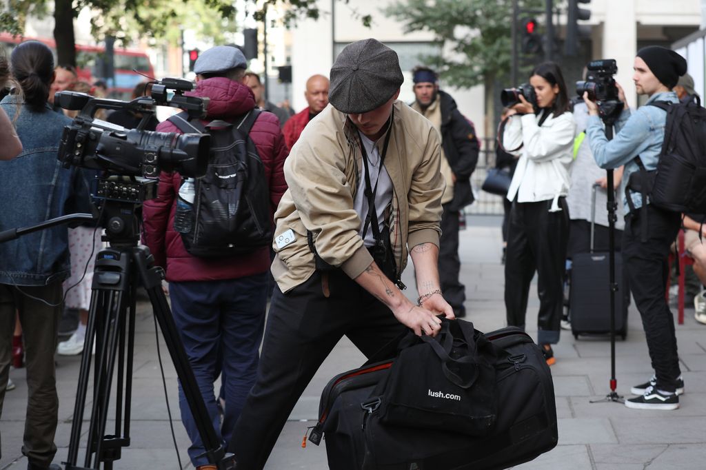 Brooklyn moving photography equipment during London Fashion Week in 2018