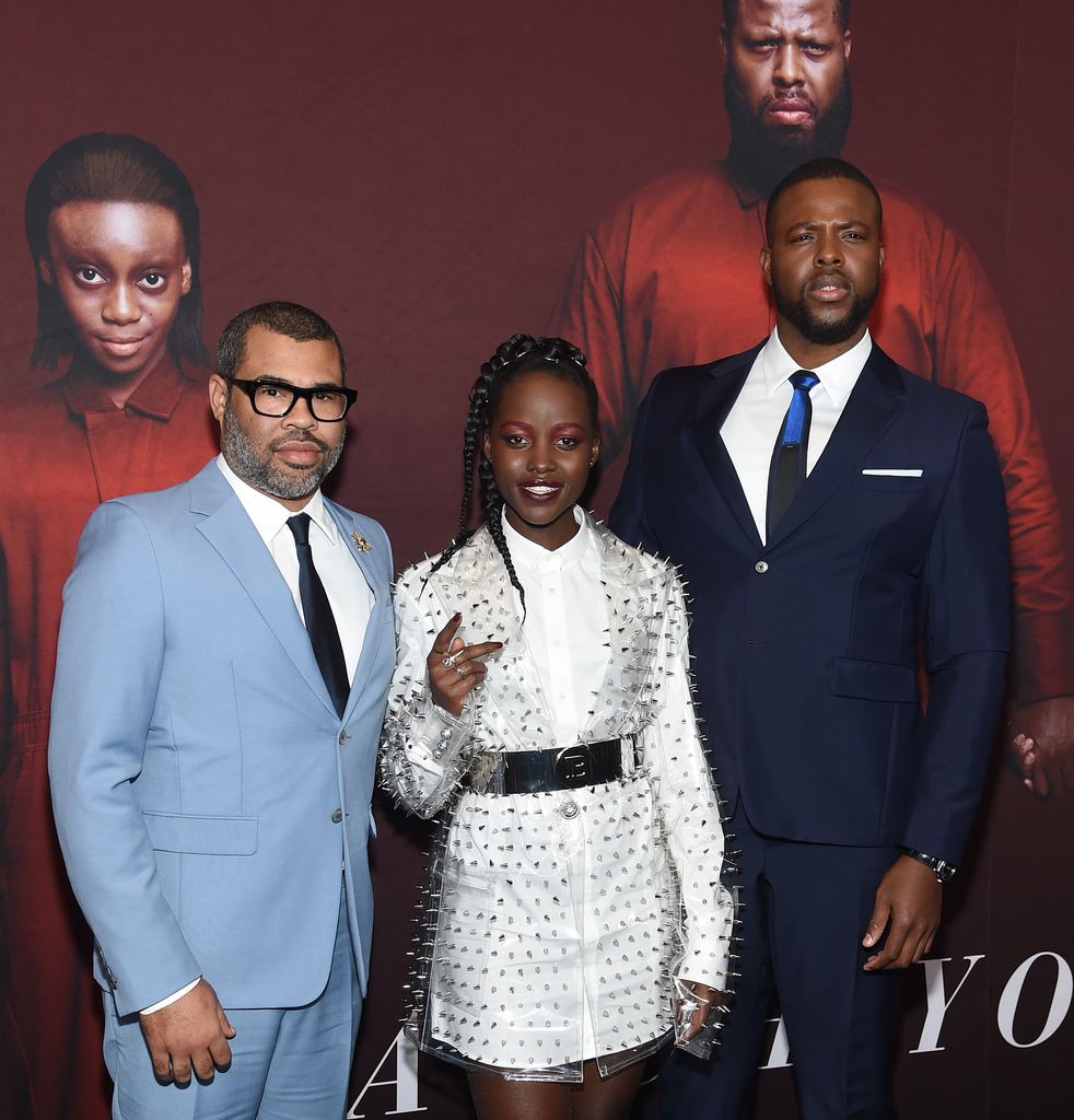 NEW YORK, NY - MARCH 19:  Jordan Peele, Lupita Nyong'o and Winston Duke attend the "US" premiere at Museum of Modern Art on March 19, 2019 in New York City.  (Photo by Jamie McCarthy/Getty Images)