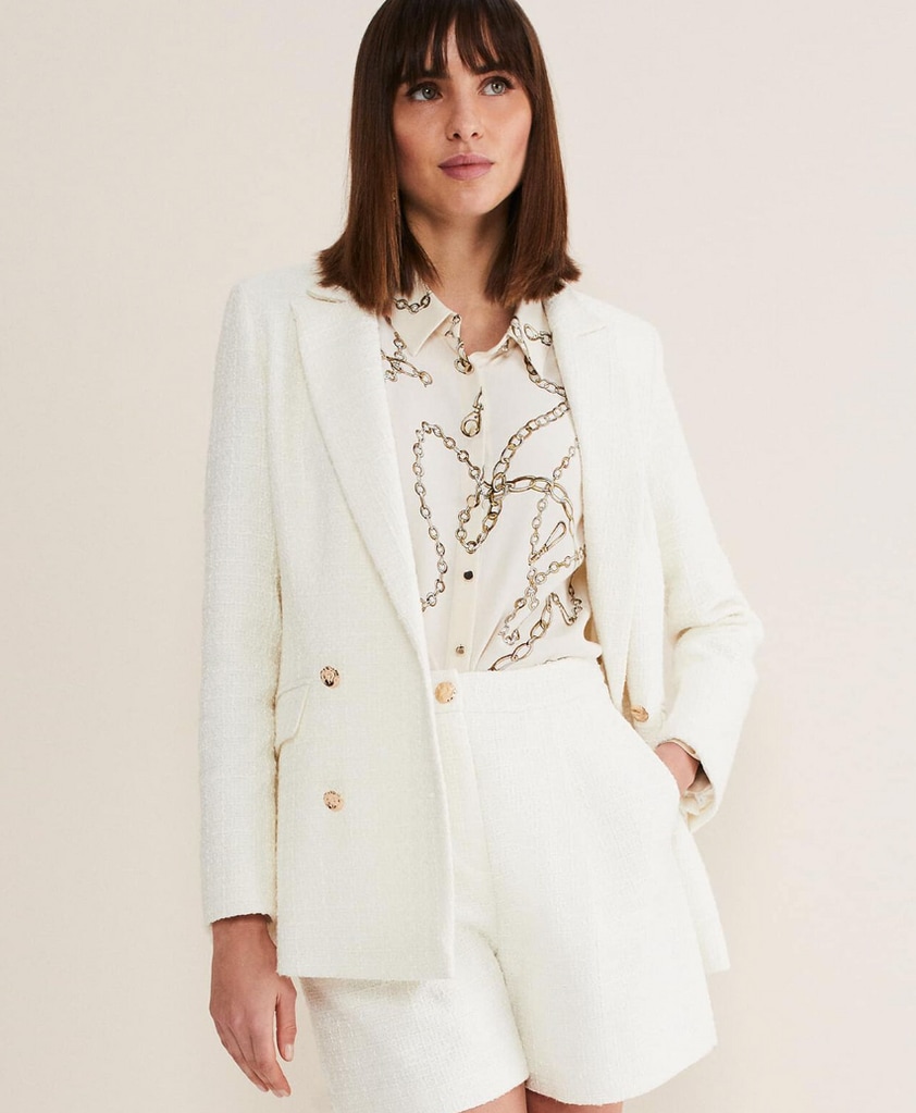 Phase Eight shorts suit in cream