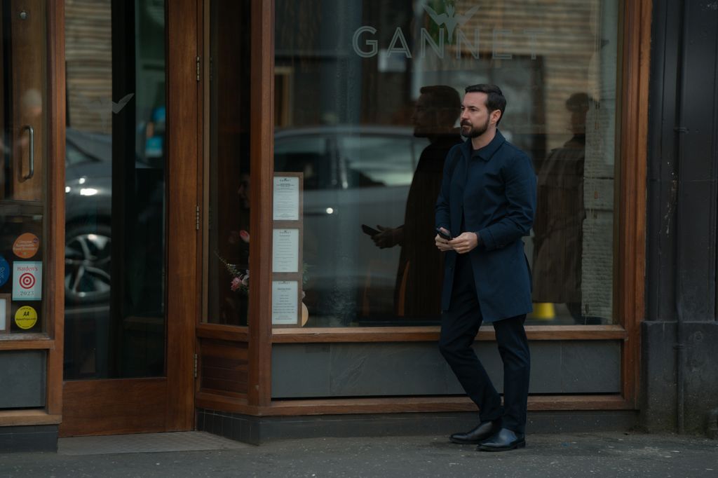 Man walking down street