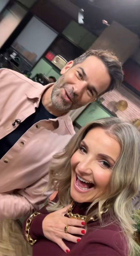 Gethin Jones and Helen Skelton appeared to be in good spirits in a video posted to Instagram