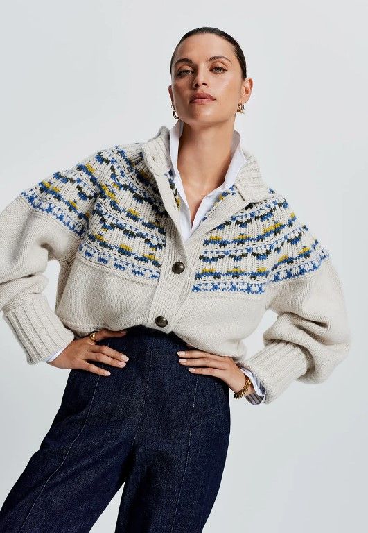 Harriet wore 'The Alpine Cardigan' by Wiggy Kit