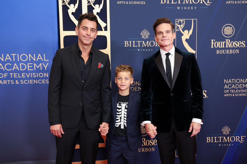 Robert Sudduth, Montgomery Rikaart-Sudduth, Greg Rikaart at the 52nd Daytime Emmy Awards