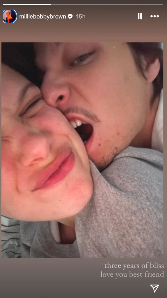 Millie Bobby Brown and fiancé Jake Bongiovi selfie 