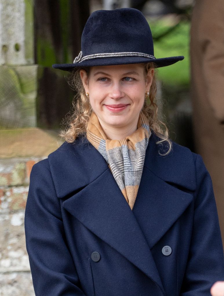 Lady Louise Windsor attends the Christmas Day service at St Mary Magdalene Church