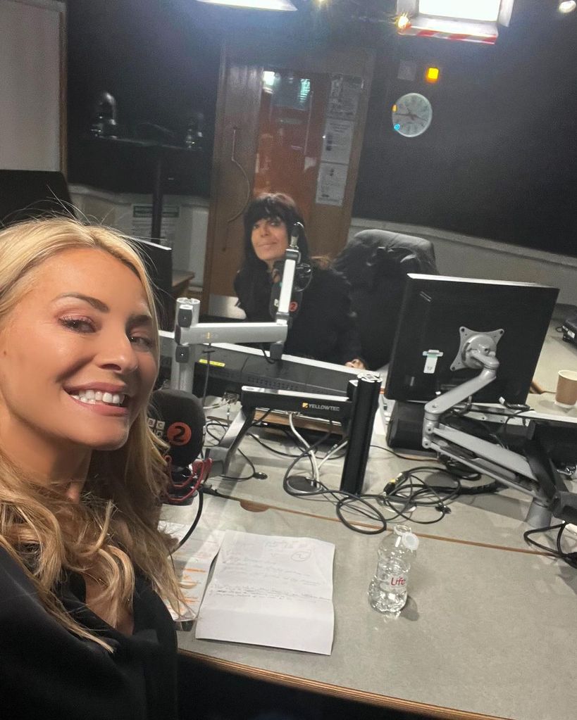 Tess Daly and Claudia Winkleman on the radio