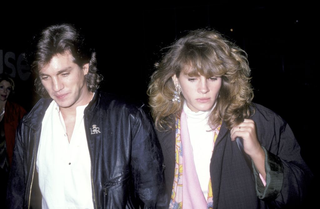 Eric Roberts and Julia Roberts attend the "Goose and Tomtom" Play Performance on August 28, 1986 at Lincoln Center in New York City, New York