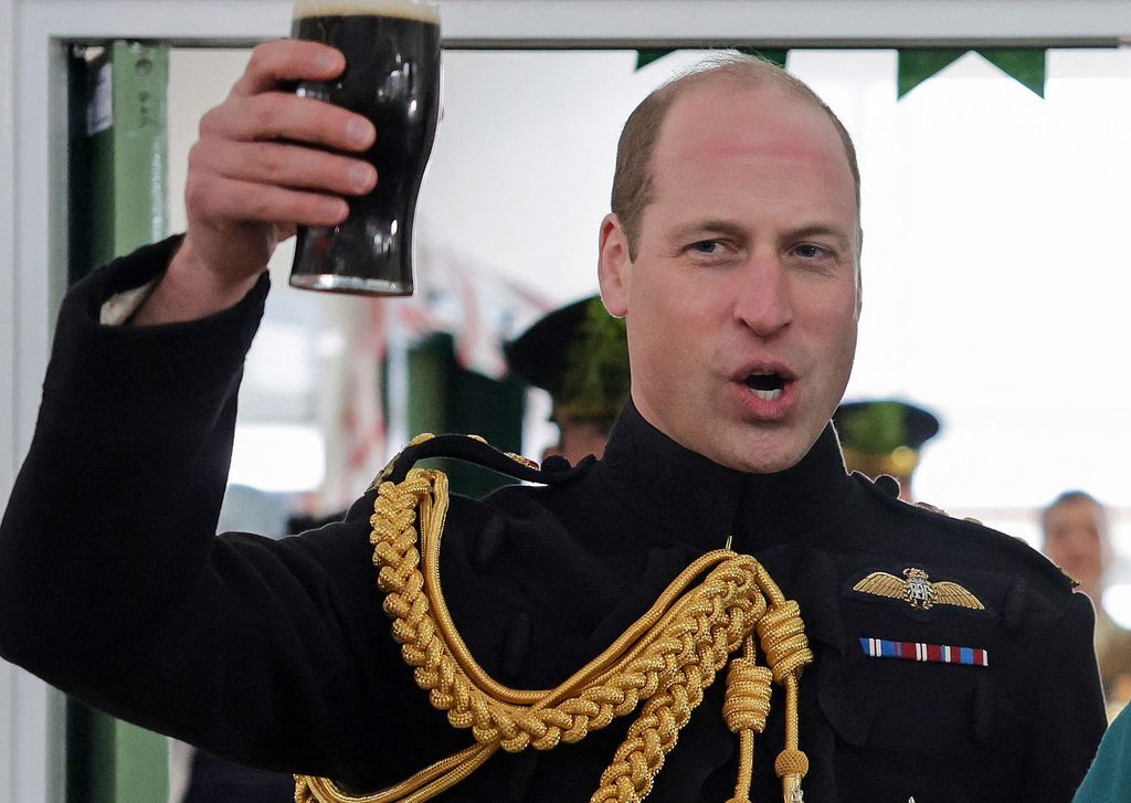 Prince William toasting at St Patrick's Day Parade