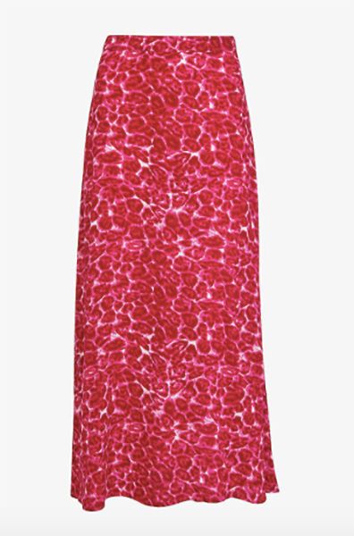 Whistles pink printed midi skirt