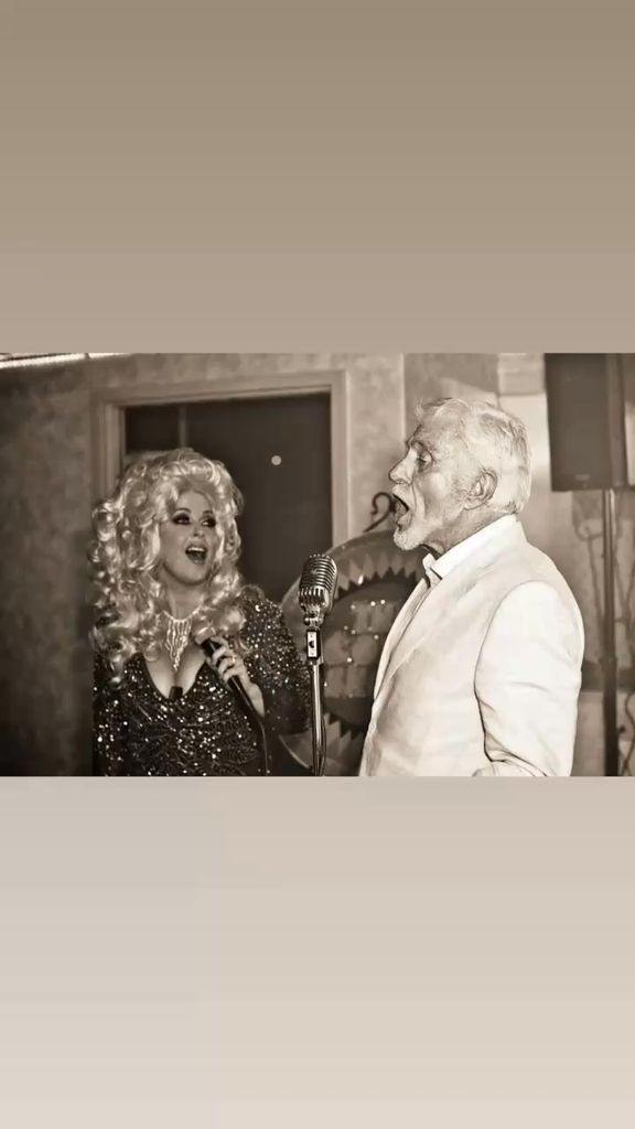 Dick Van Dyke and Arlene Silver perform as Dolly Parton and Kenny Rogers, posted on Instagram