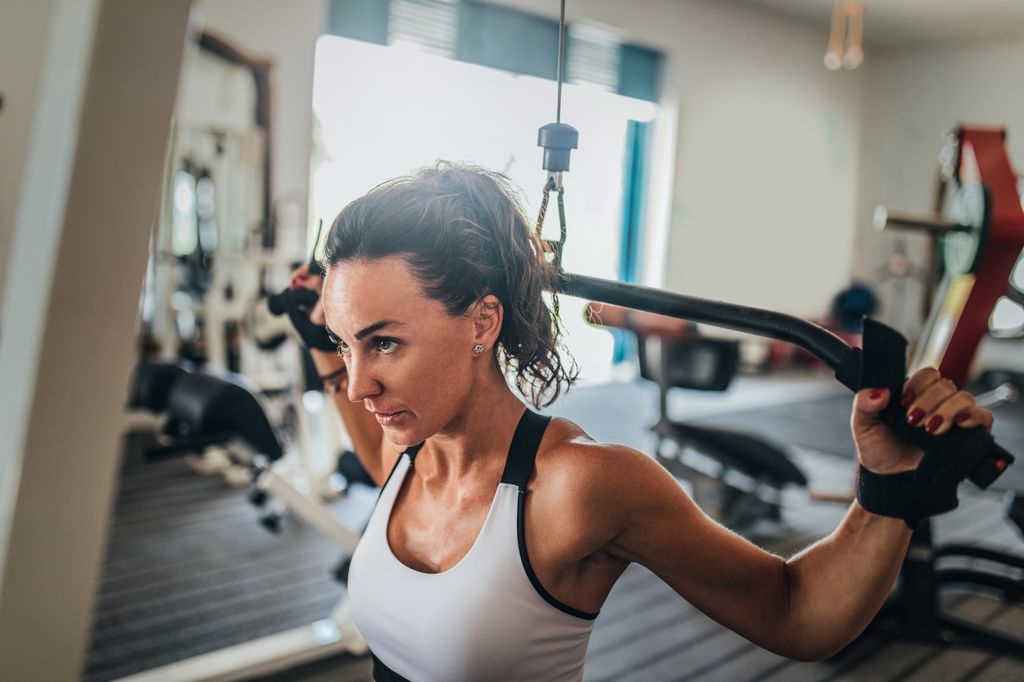 behind the neck lat pulldown.