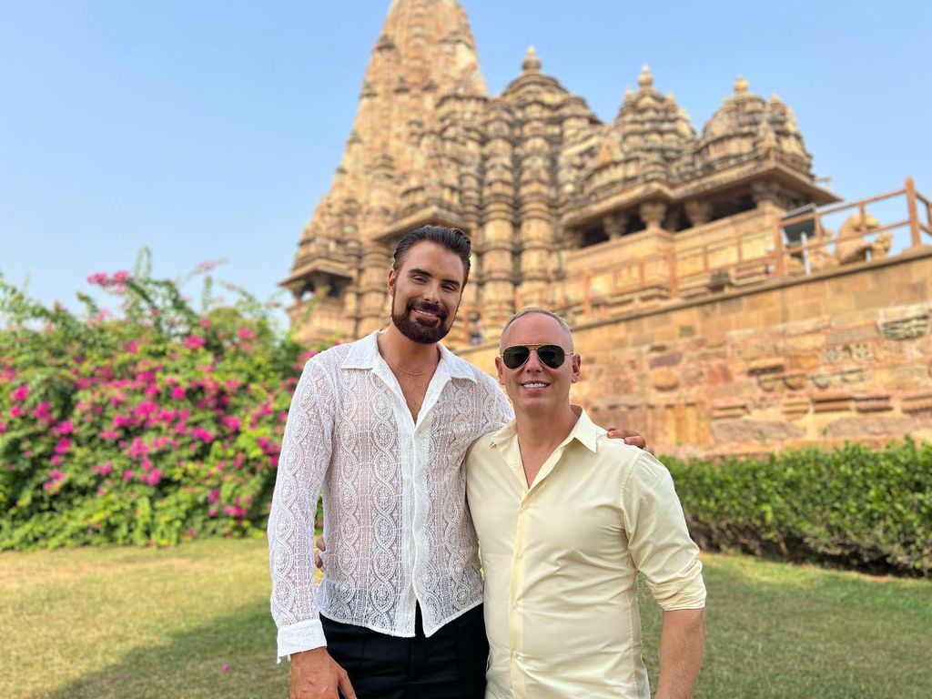 Two men at Khajuraho Temple
