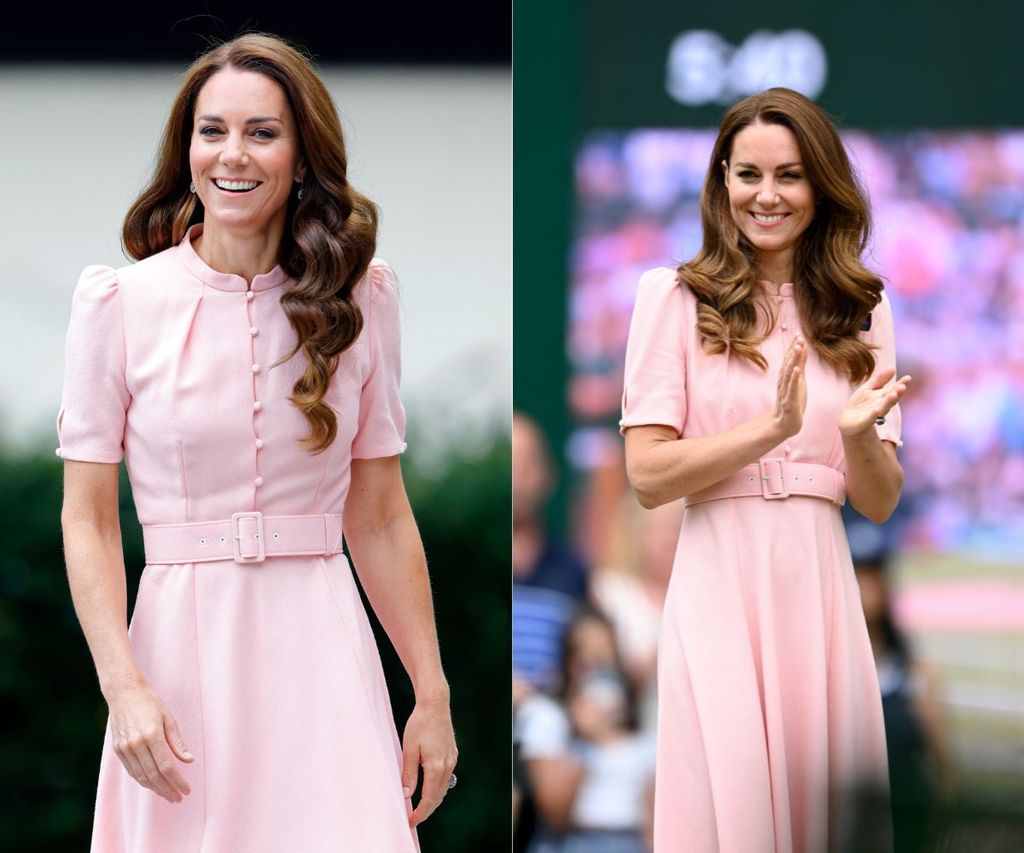 Princess Kate wears a pink tea dress