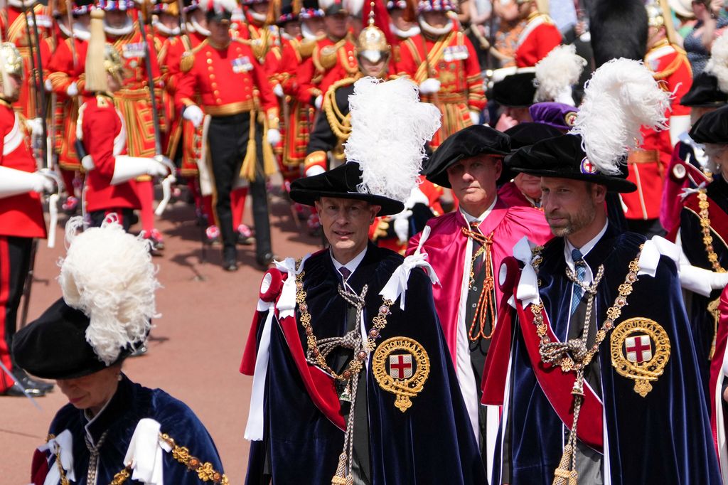 Prince Edward and Prince William walking