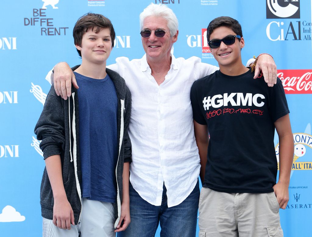 Richard Gere with his son, Homer (Left) and a friend