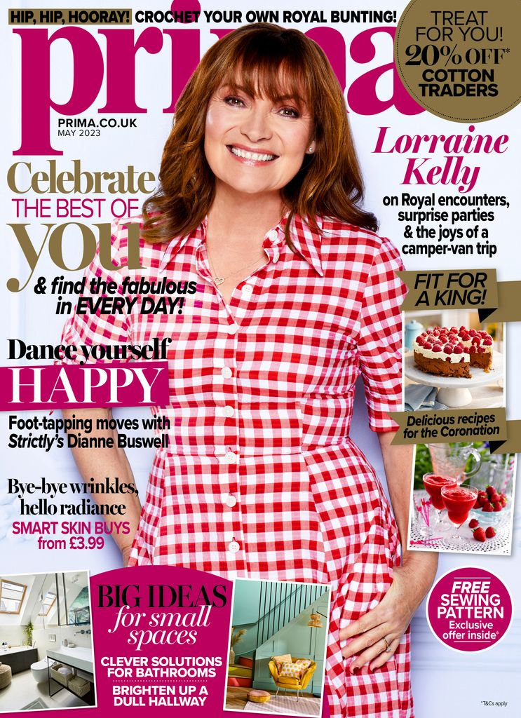 Lorraine Kelly on the cover of Prima