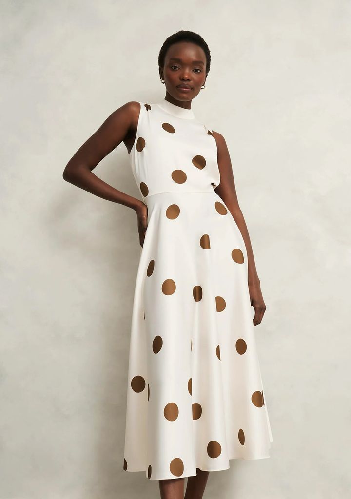 Hobbs polka dot dress