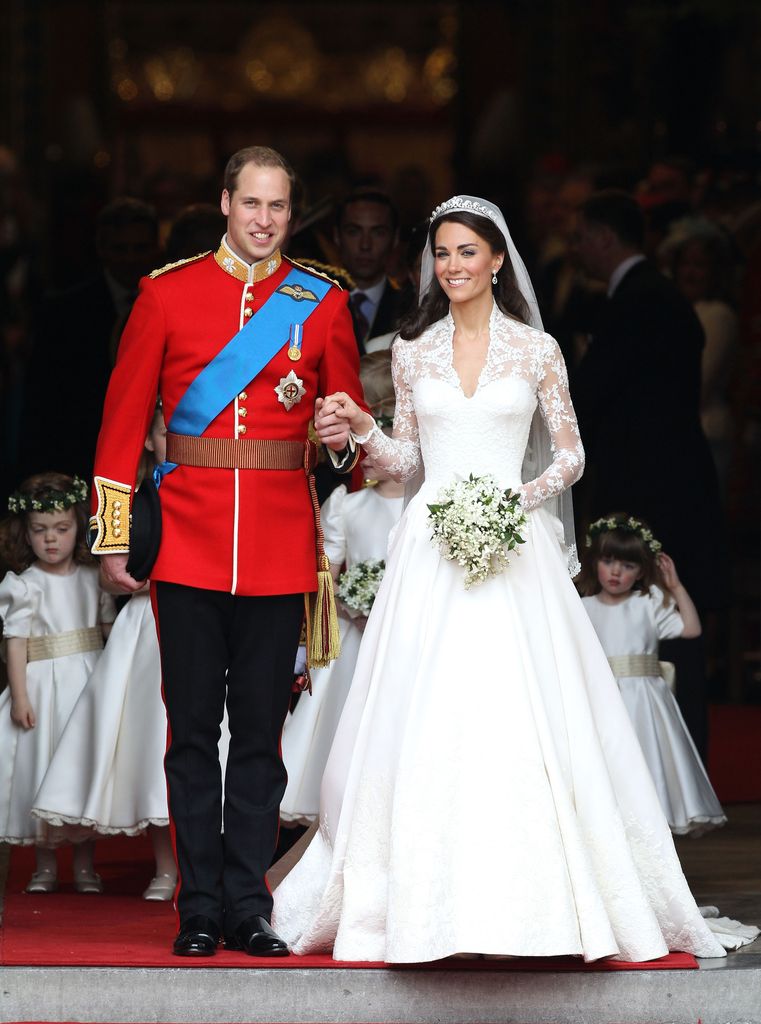 The Prince and Princess of Wales on their wedding day, 2011