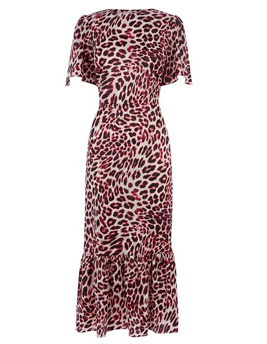 pink leopard print dress