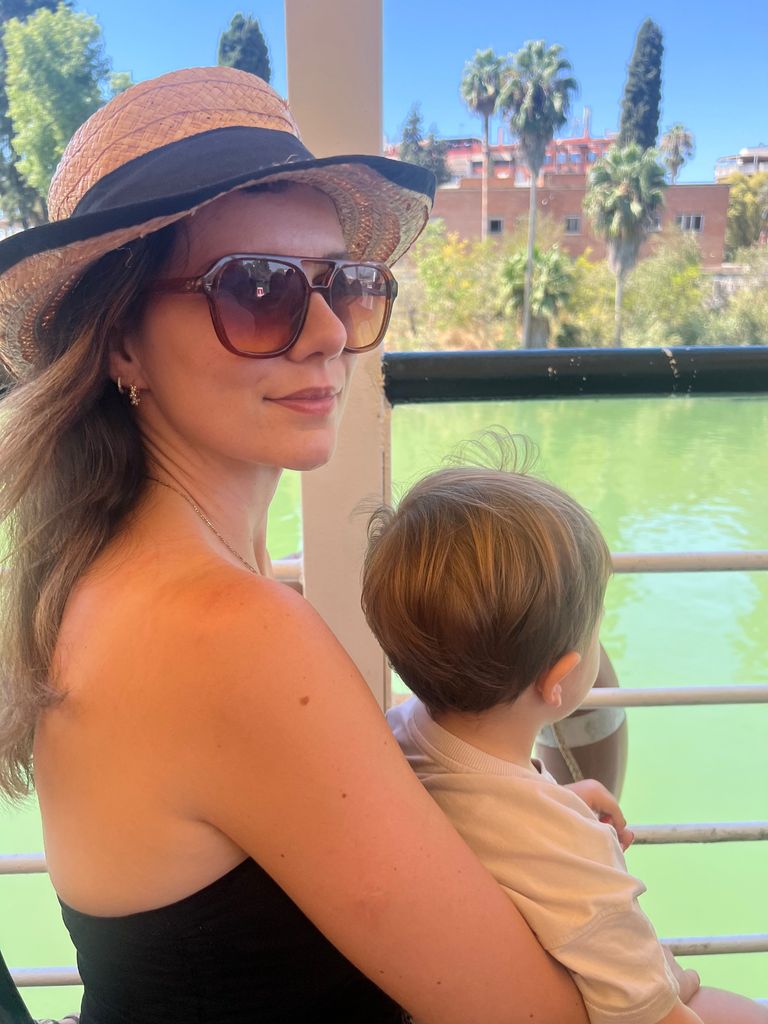 woman and young child on boat