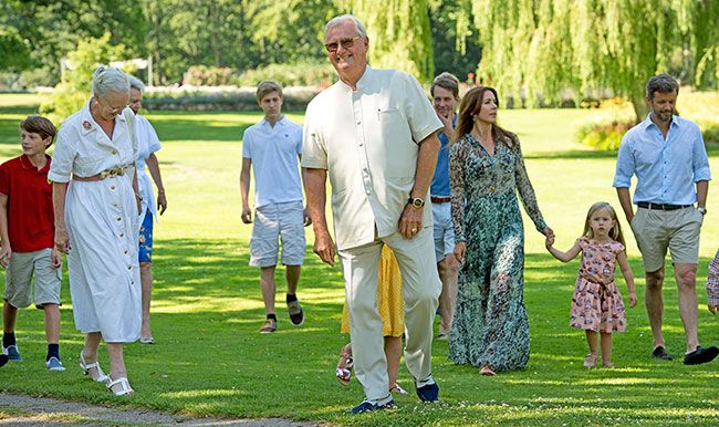 Prince Henrik pictured with the Danish Royal Family