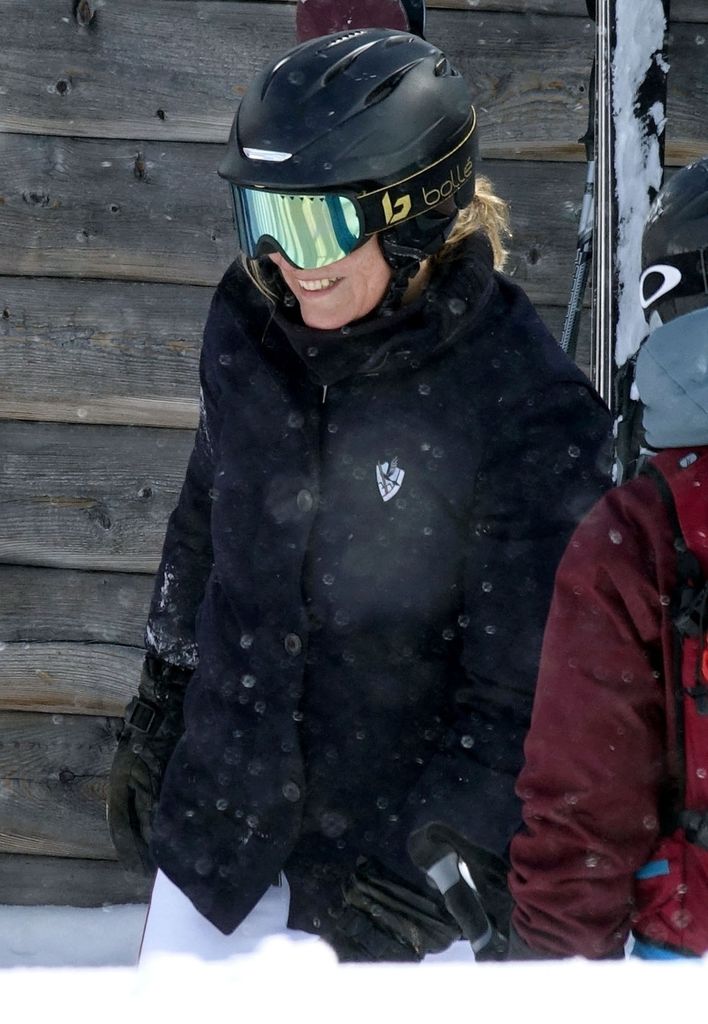 Duchess of Edinburgh wearing ski goggles