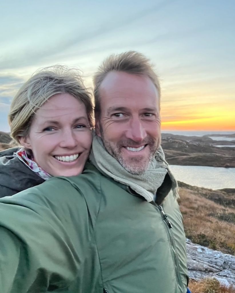 Ben Fogle taking a selfie on a mountain with wife Marina 
