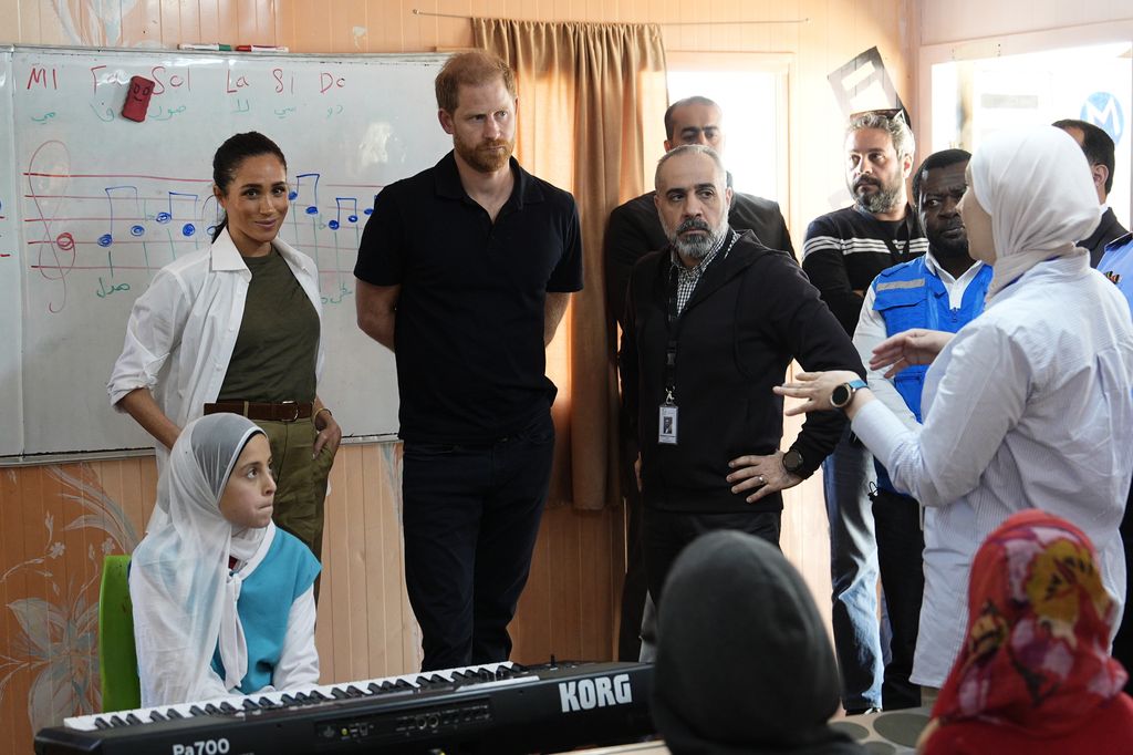 The Duke and Duchess of Sussex attend a World Health Organisation roundtable with key donors and humanitarian partners in Amman, Jordan. 
