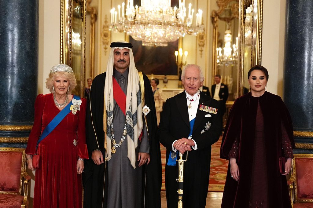 The King and Queen hosted the Emir and his wife for a state banquet