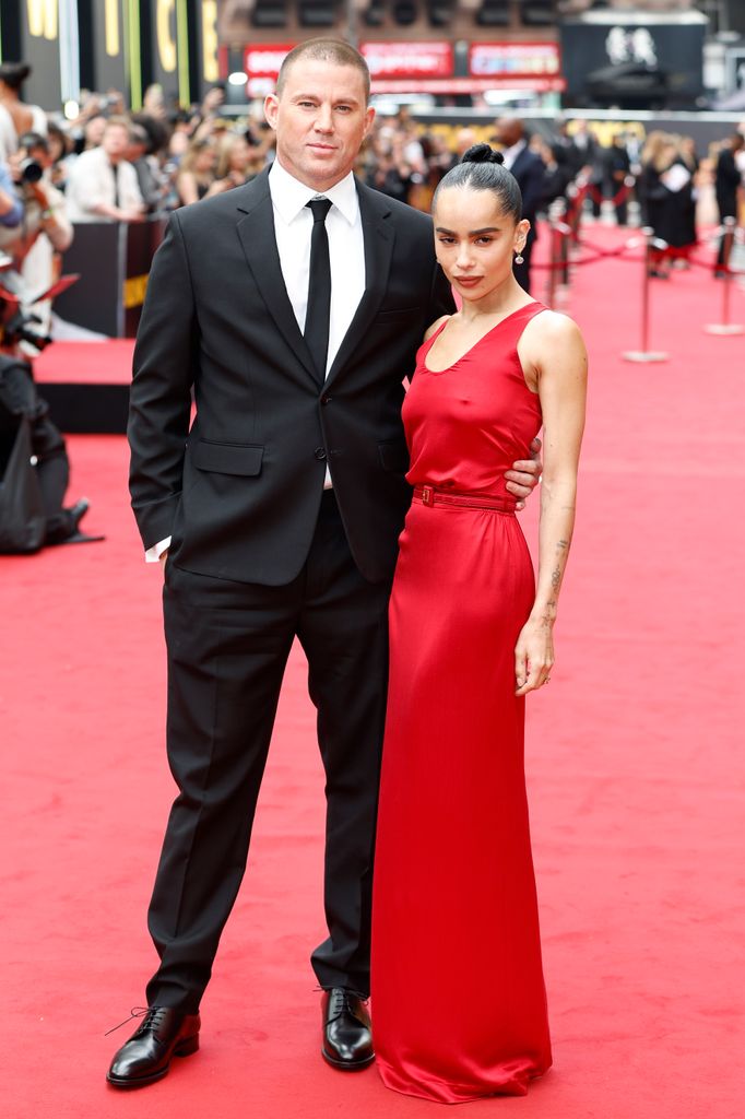 Channing Tatum and director, writer and producer Zoë Kravitz attend the European premiere of "Blink Twice" at Odeon Luxe Leicester Square on August 19, 2024 in London, England