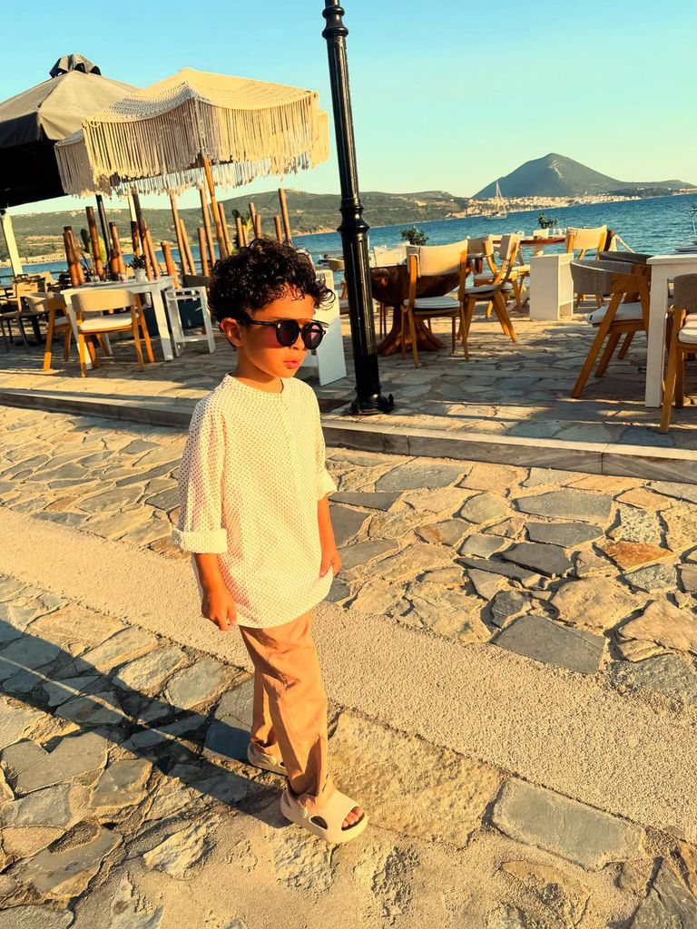 Tamron hall's son in greece 