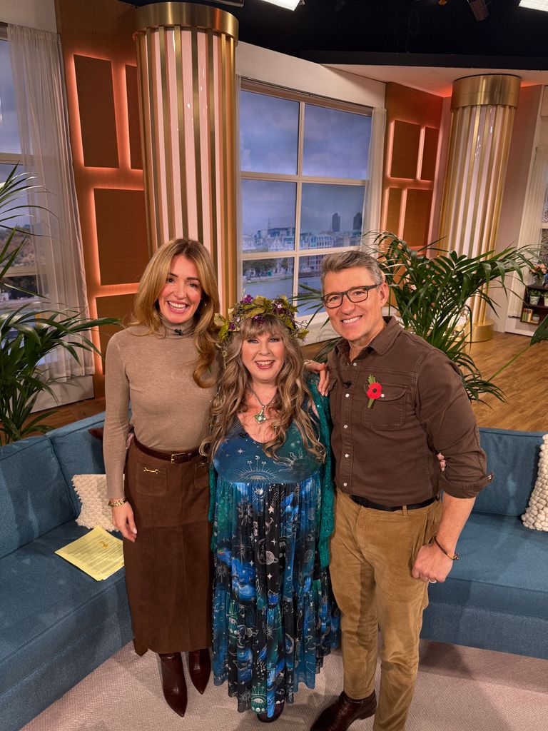 Karen Kay is regular on 'This Morning' - seen here with presenters Cat Deeley and Ben Shephard in the ITV studios
