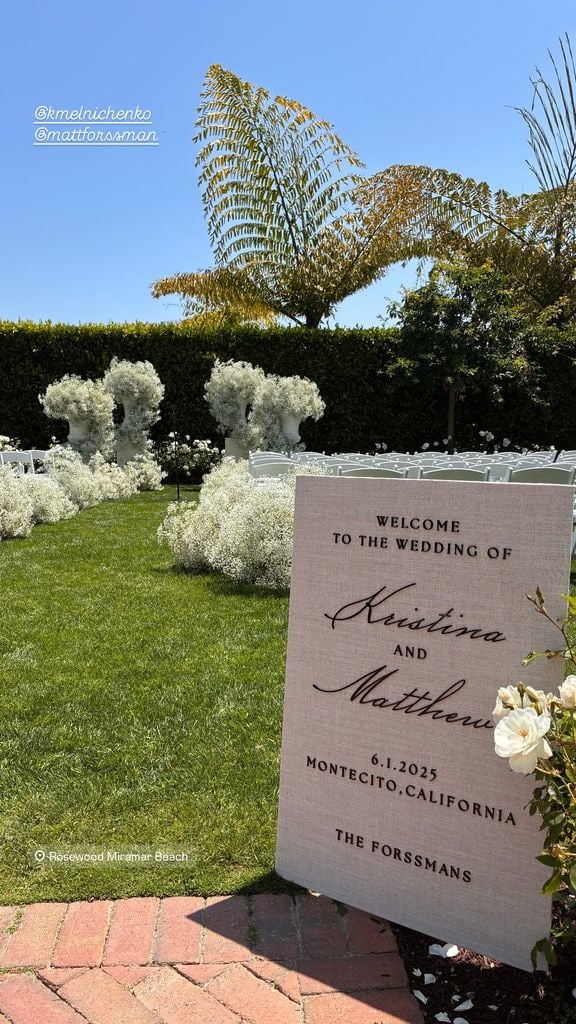 Hannah Selleck shares photos from a friend's wedding in Montecito, California on Instagram