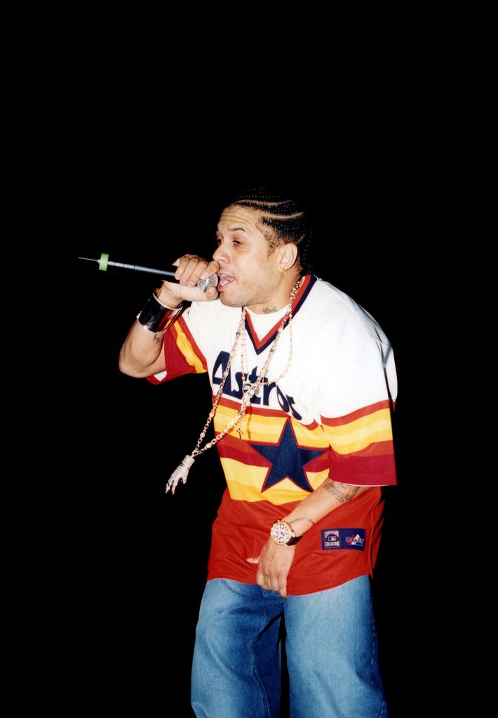 Rapper Benzino (Raymond Leon Scott) performs at the House of Blues in Chicago, Illinois in March 2003.
