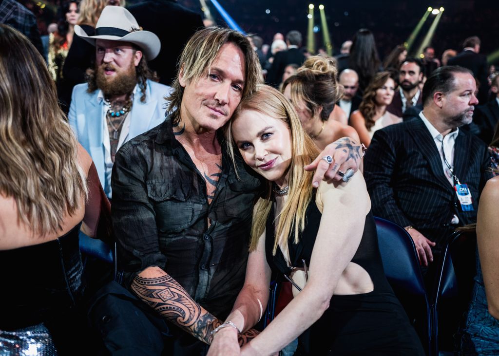 Keith Urban and Nicole Kidman attend the 57th Annual Country Music Association Awards at Bridgestone Arena on November 08, 2023