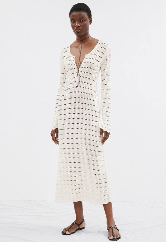 and other stories white crochet dress 