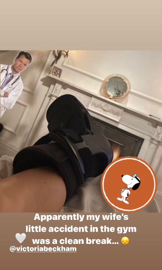 Victoria Beckham injured foot