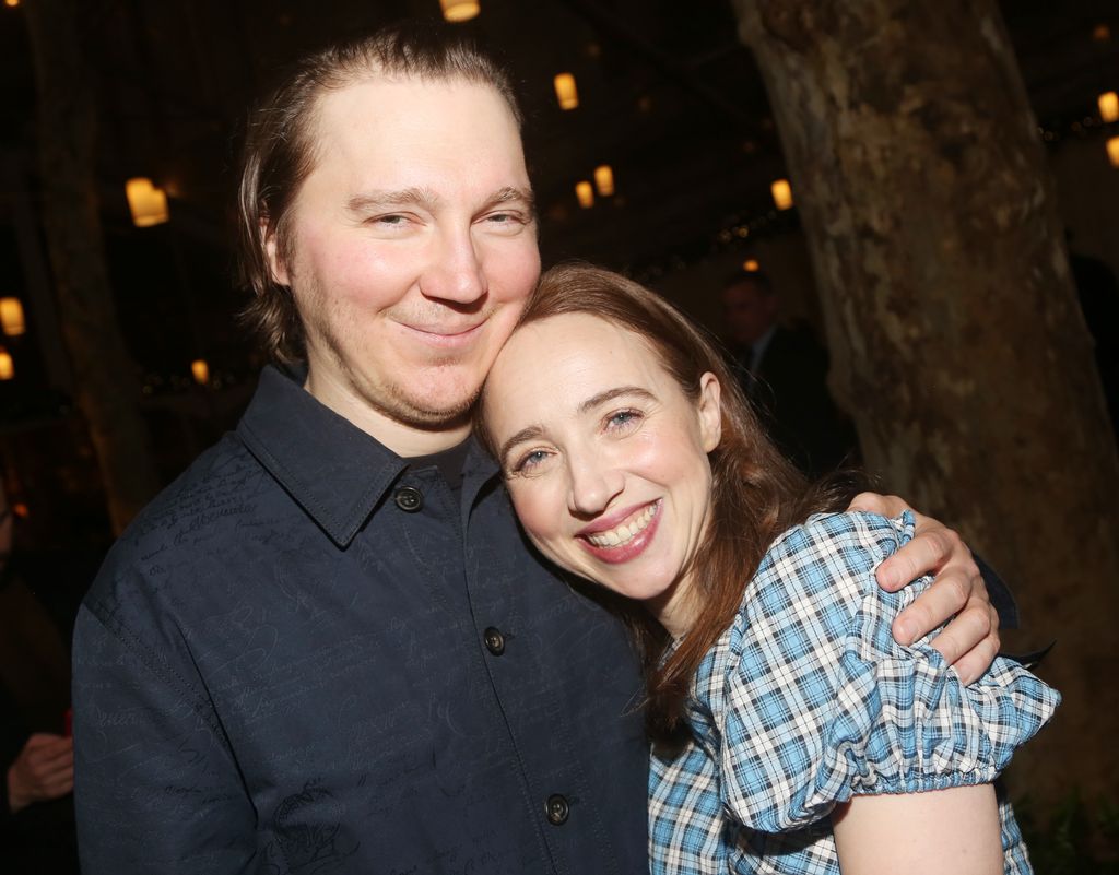 Paul Dano and Zoe Kazan pose at the opening night after party for "Doubt: A Parable" on Broadway