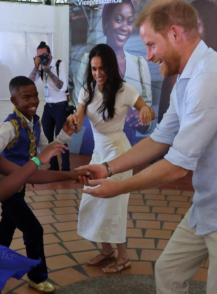 The Duchess of Sussex opted for a pair of Stuart Weitzman slingback sandals 